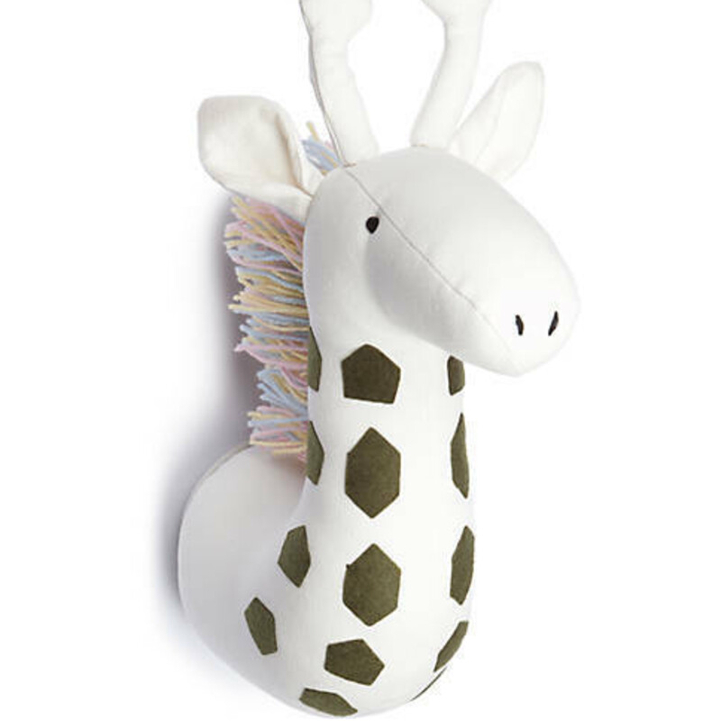 LightningBug Wall Giraffe, White, Size: Home Decor