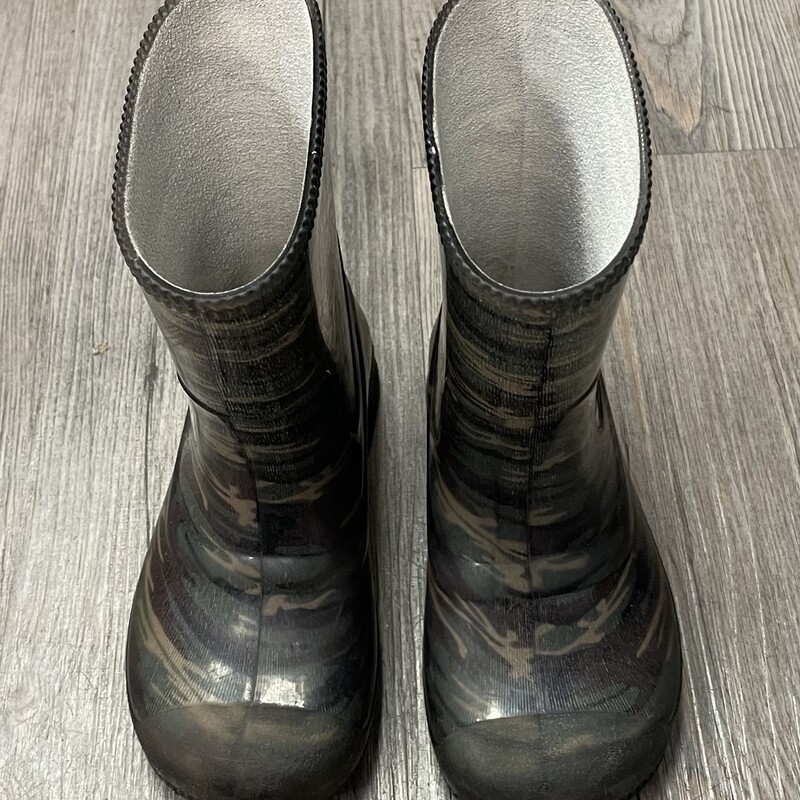 Rain Boots, Camo, Size: 7T