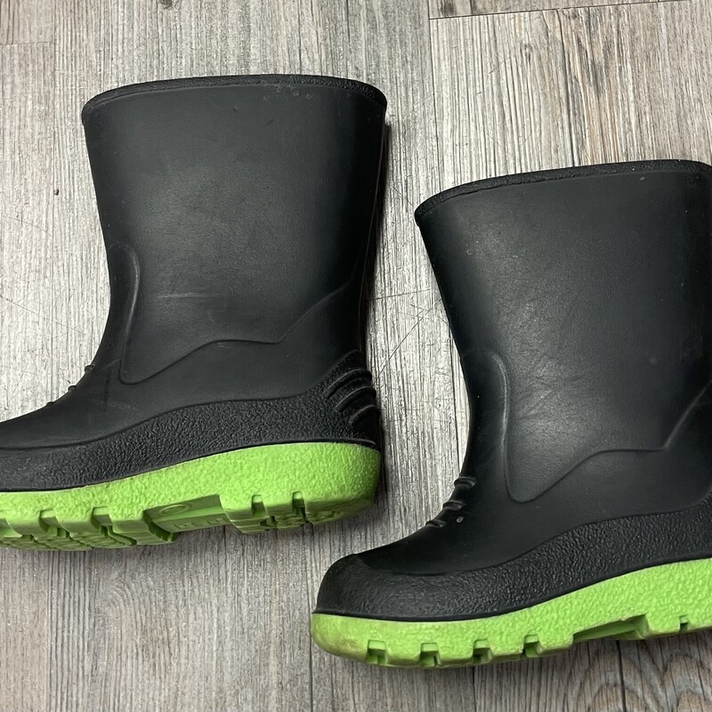 Rain Boots, Black, Size: 5T