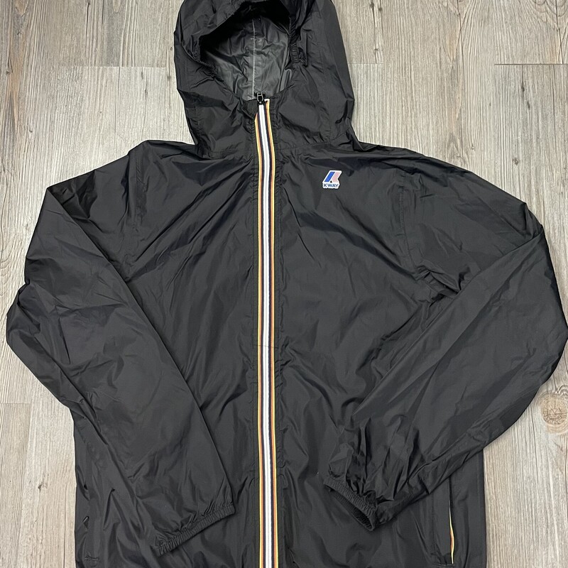 Kway Rain Jacket, Black, Size: 14Y