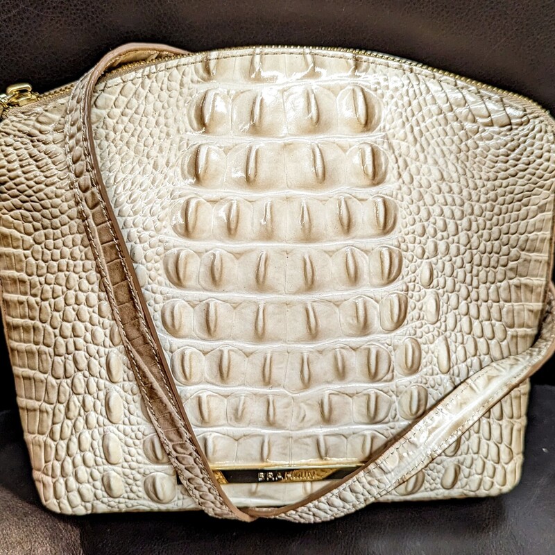Brahmin Mini Duxbury Crossbody Handbag
Cream Taupe Size: 10 x 8H
Retails: $255.00
