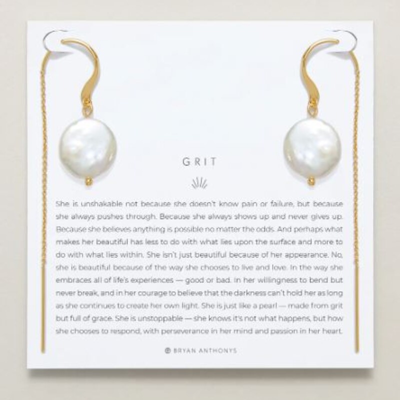 Grit Threader Bryan Anthonys Earrings<br />
White Gold Size: 2.5L<br />
Retails: $44.00