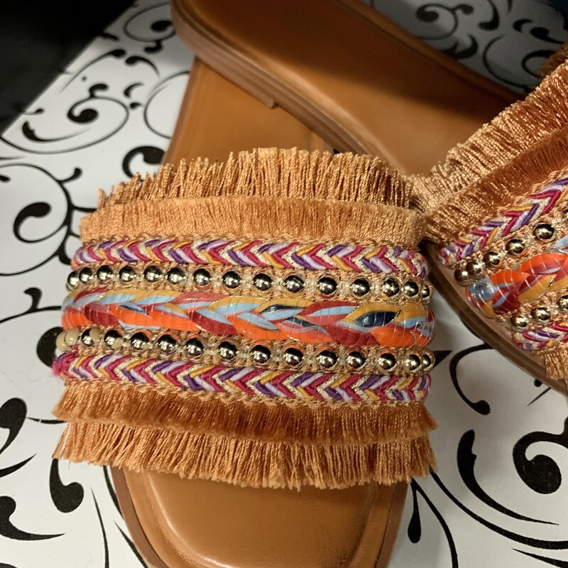 Aldo Slipper Sandals,<br />
Colour: Multi tan,<br />
Size: 7.5