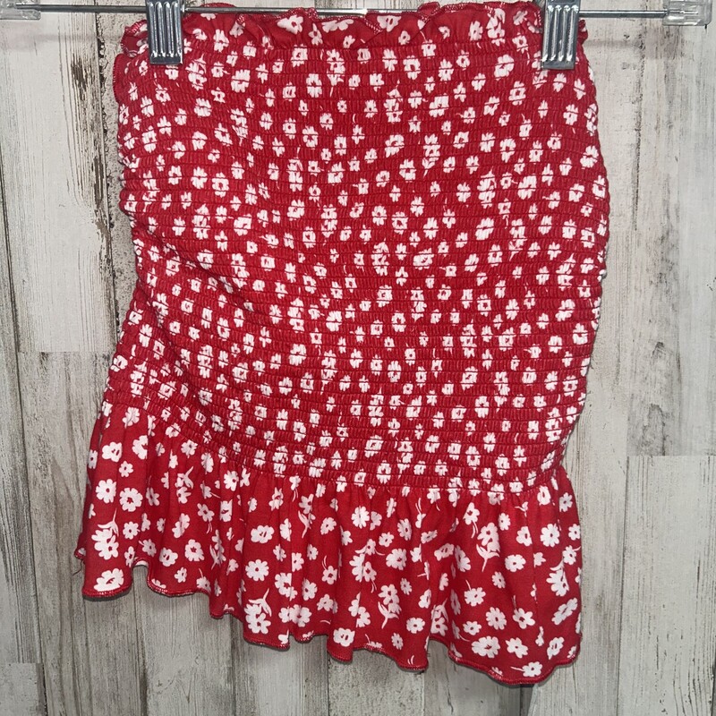 XS Red Floral Smock Tank