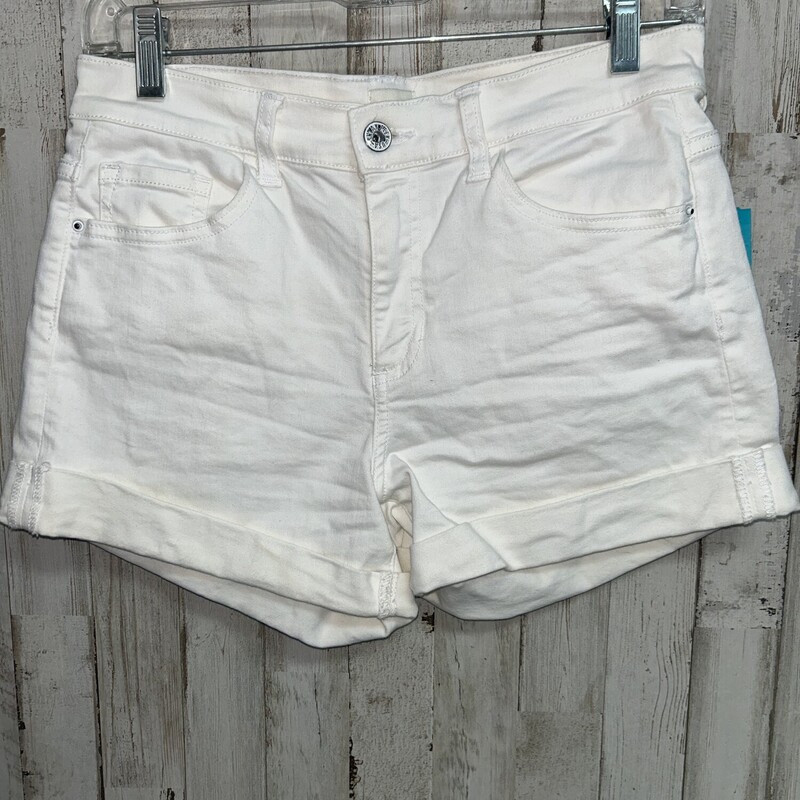 S White Cuff Denim Shorts