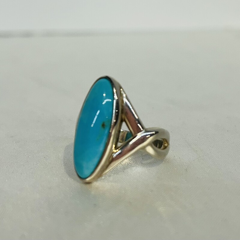 925 Carolyn Pollack Oval Ring
Silver Turquoise Size: 9.5