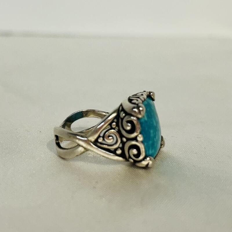 925 Carolyn Pollack Scroll Turquoise Ring
Turqupise Silver Size: 7.5