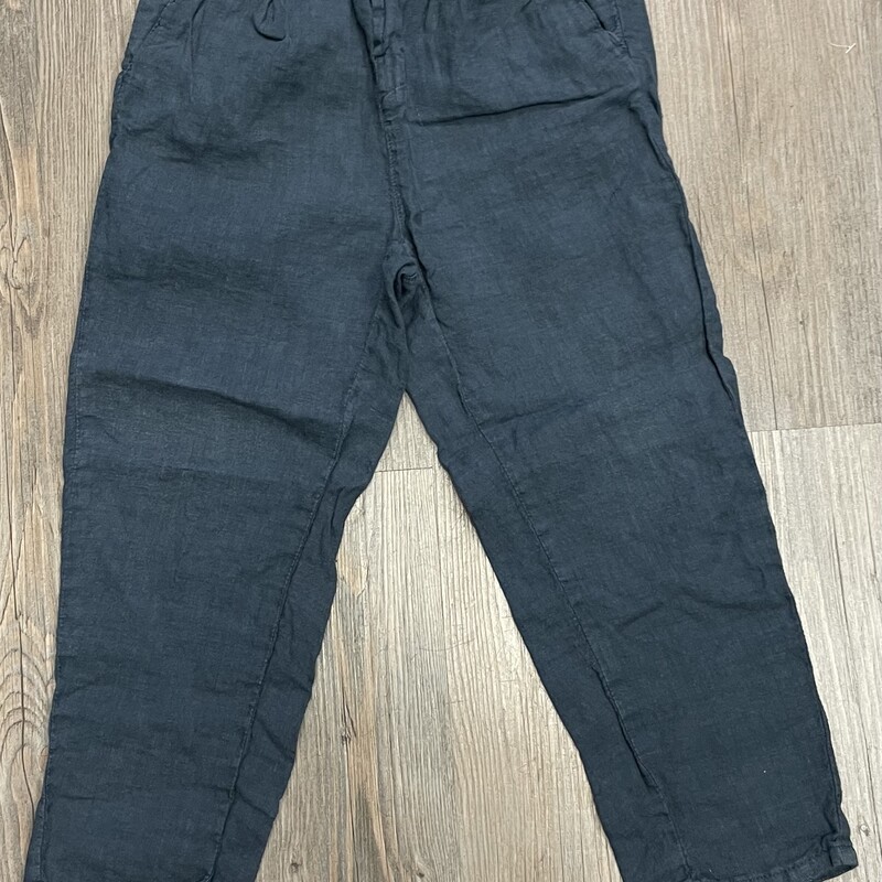 Zara Linen Pants, Blue, Size: 5-6Y