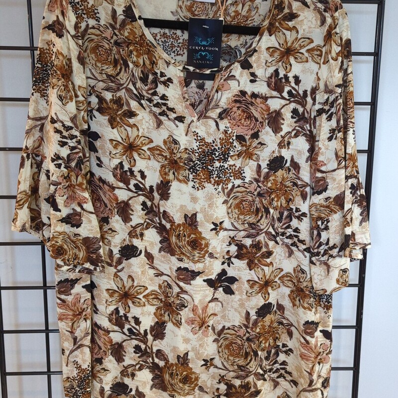 Kaffe Viscose Top, Floral, Size: 42