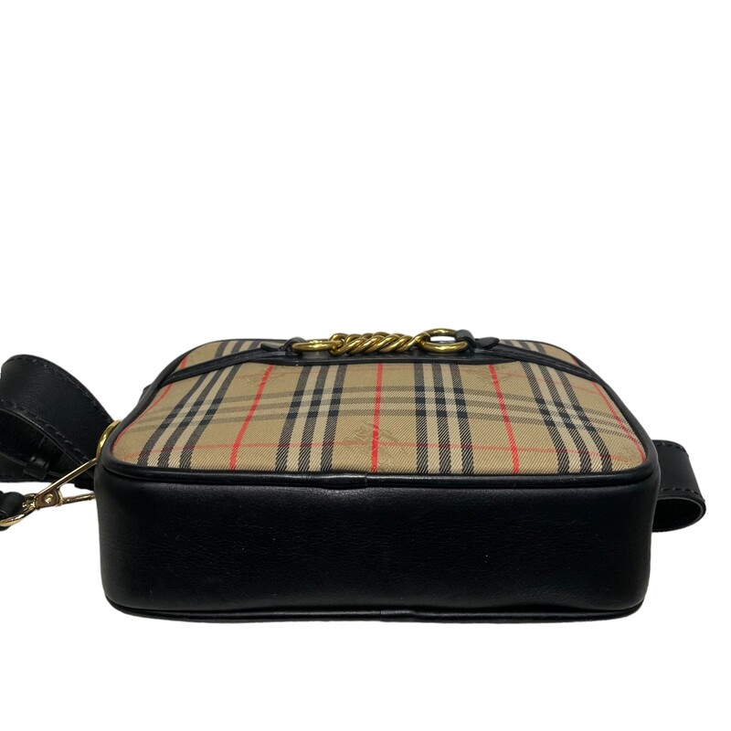 Buberry Haymarket Check Belt Bag<br />
Length: 8.25<br />
Height: 6.0<br />
Width: 2.5<br />
Waist Strap: 43.0<br />
Code: CFPPAN1301
