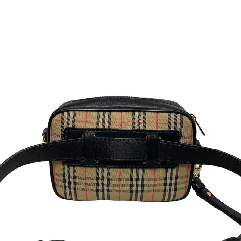 Buberry Haymarket Check Belt Bag<br />
Length: 8.25<br />
Height: 6.0<br />
Width: 2.5<br />
Waist Strap: 43.0<br />
Code: CFPPAN1301