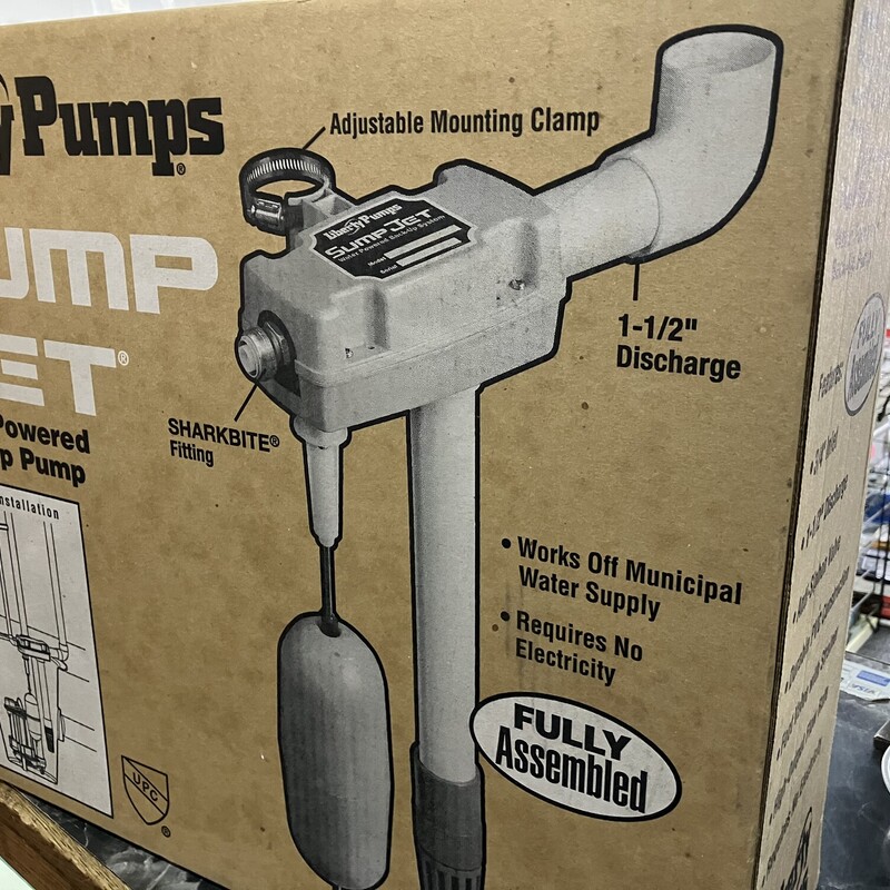 Back Up Sump Pump, Liberty Pumps Sump Jet

NEW

Liberty Pumps®, SJ10, 16 gpm Flow Rate, 3/4 in NPT Inlet, 1-1/2 in Outlet, 15 ft Maximum Head, 100 psi Maximum, 130 deg F, ABS, 4.8 in D x 20.9 in H Dimensions

The SumpJet® (Model SJ10) is a water powered back-up sump pump that will protect your basement in the case of a power outage. This unique product is powered by your municipal water supply and requires no electricity to operate with a compact high efficiency design, The SumpJet® removes 2 gal of sump water per 1 gal used. The SumpJet® is fully automatic, arrives completely assembled