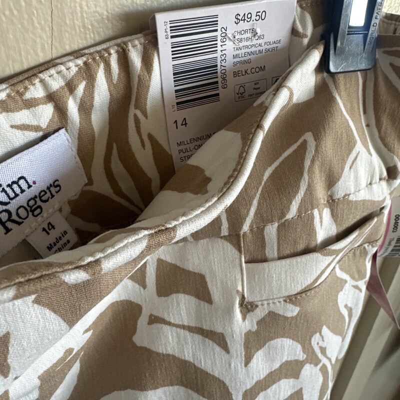 NWT Kim Rogers Skirt, Tan, Size: 14<br />
New with Tag<br />
All sales final<br />
shipping available<br />
free in store pick up within 7 days of purchase