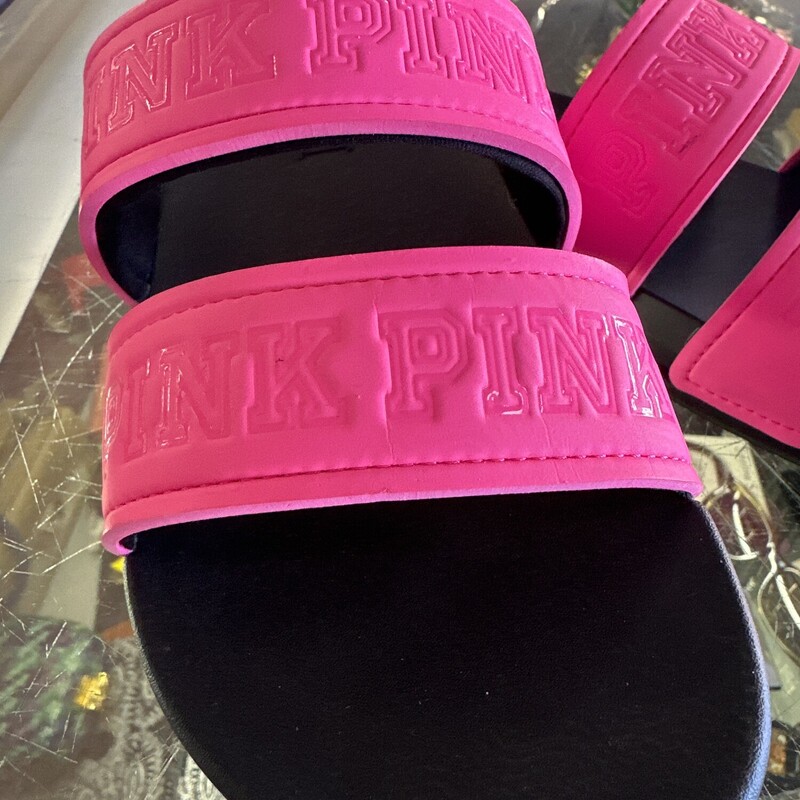 NWT Pink Sandals, Blk/pink, Size: Large<br />
New with Tag<br />
All sales final<br />
shipping available<br />
free in store pick up within 7 days of purchase