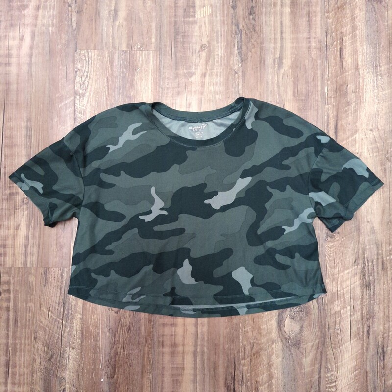 Old Navy Active Camo Crop, Green, Size: Youth L