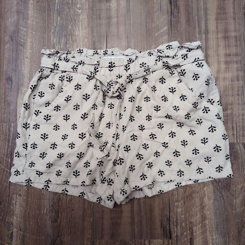 Old Navy Print Rayon Shor, Beige, Size: Youth L