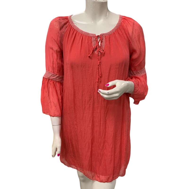 Rosemarine Italy Dress, Coral, Size: L