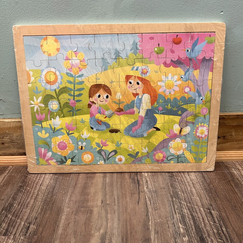 15in Wood Garden Puzzle, Wood, Size: Puzzle