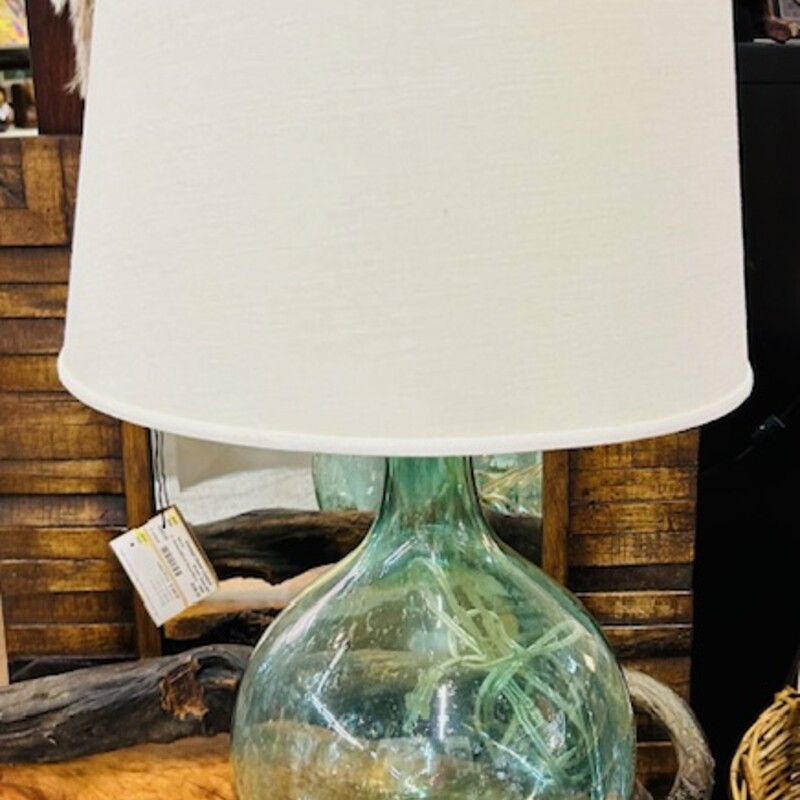 Bubbled Glass Lamp
Blue White Size: 15 x 24H