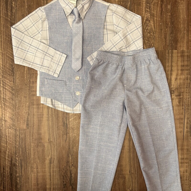 VanHusen 4pc Suit, Babyblue, Size: 4 Toddler