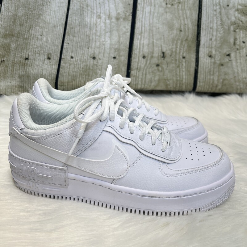 Nike AF1 Shadow, White, Size: 10