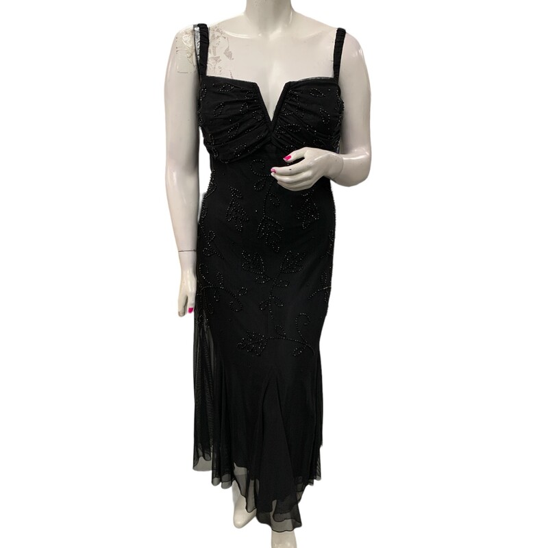 S.L.Fashions Dress, Black, Size: 2X