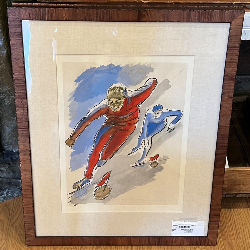 Male/Female Speed Skaters, Print, Framed
24in x 30in