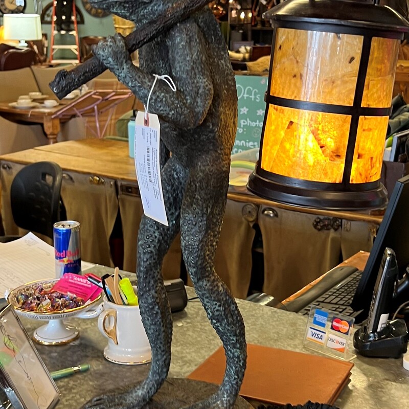 Maitland Smith Frog Lamp, Bronze, Tall<br />
28in tall