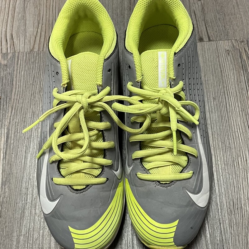 Nike Vapor Baseball Shoes, Grey/neo, Size: 5Y