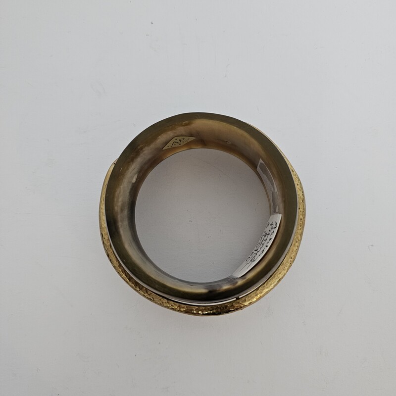 AshleyPittman Horn Bangle, Crm/gold, Size: Hammered
