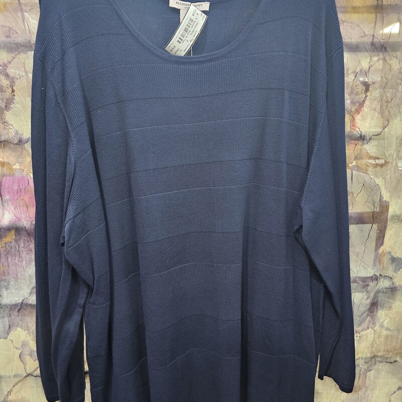 Brand new with tags and retails for $59. Lighter weight long sleeve sweater in navy blue.