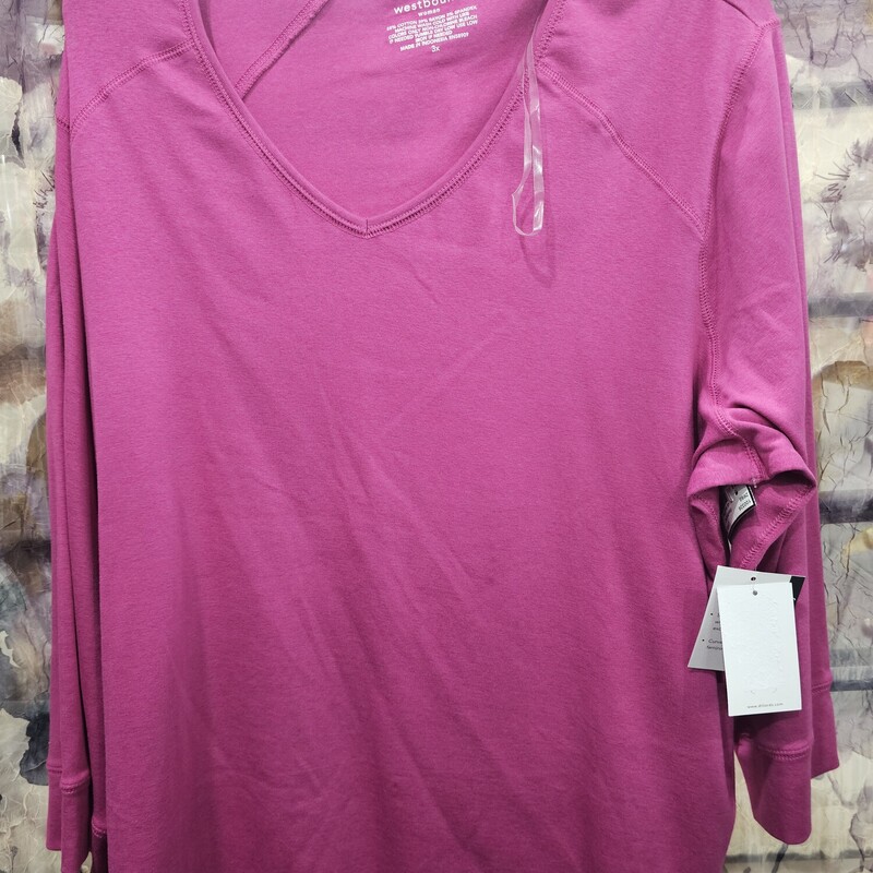 Brand new with tags, half sleeve knit top in pink.