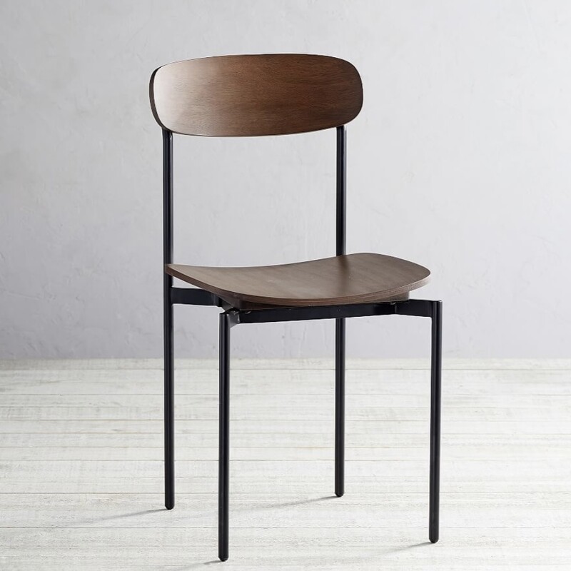 PB Warren Extending

Size:
Table:  71Lx30Wx30H
With Leaf:  87Lx30Wx30H
Chairs:  17Wx19Dx33H

With a minimalist mix of materials, Warren has a modern industrial vibe we love. Crafted of rich wood set atop sleek metal tubing, we love its natural warmth and timeless style.

A mid-century bentwood chair was the inspiration for the Wyatt Wood Dining Chair, which combines sleek metal framing with a gently curved seat and backrest. The chair pairs seamlessly with a range of table styles, from traditional to contemporary.