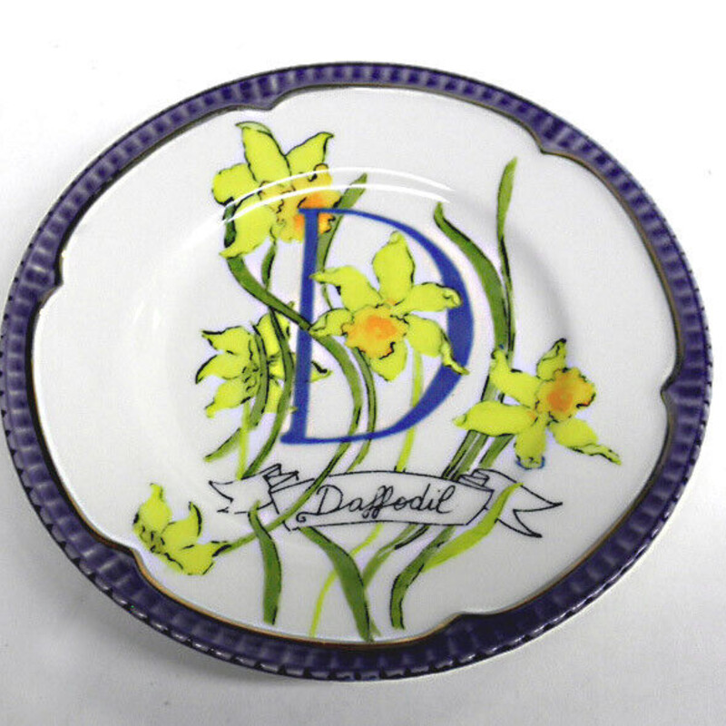 Anthro Daffodil Plate