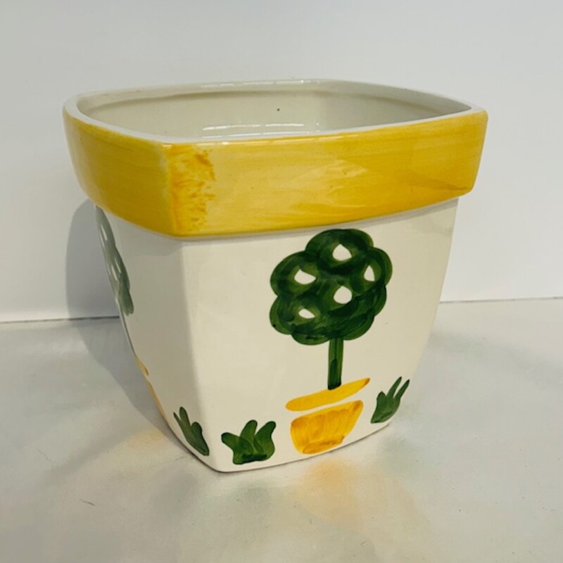 Jay Willfred Andrea by Sadek Ceramic Tree Planter
White Yellow Green Size: 6.5 x 6.5 x 6H