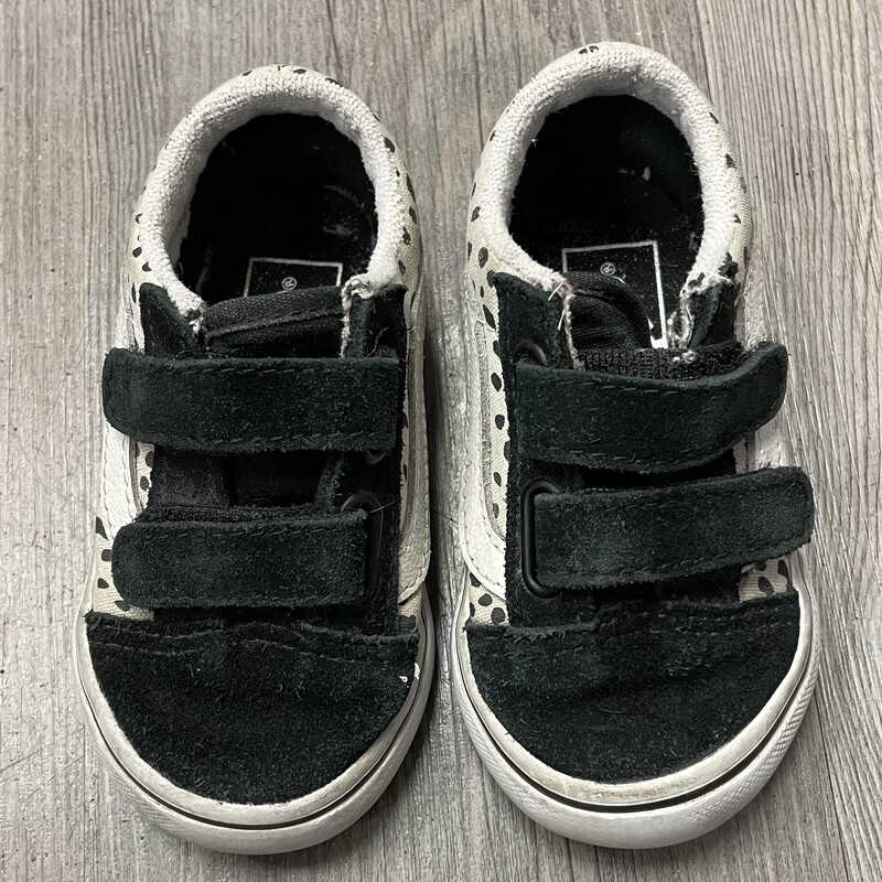 Vans Suede Velcro Shoes, Black, Size: 6T