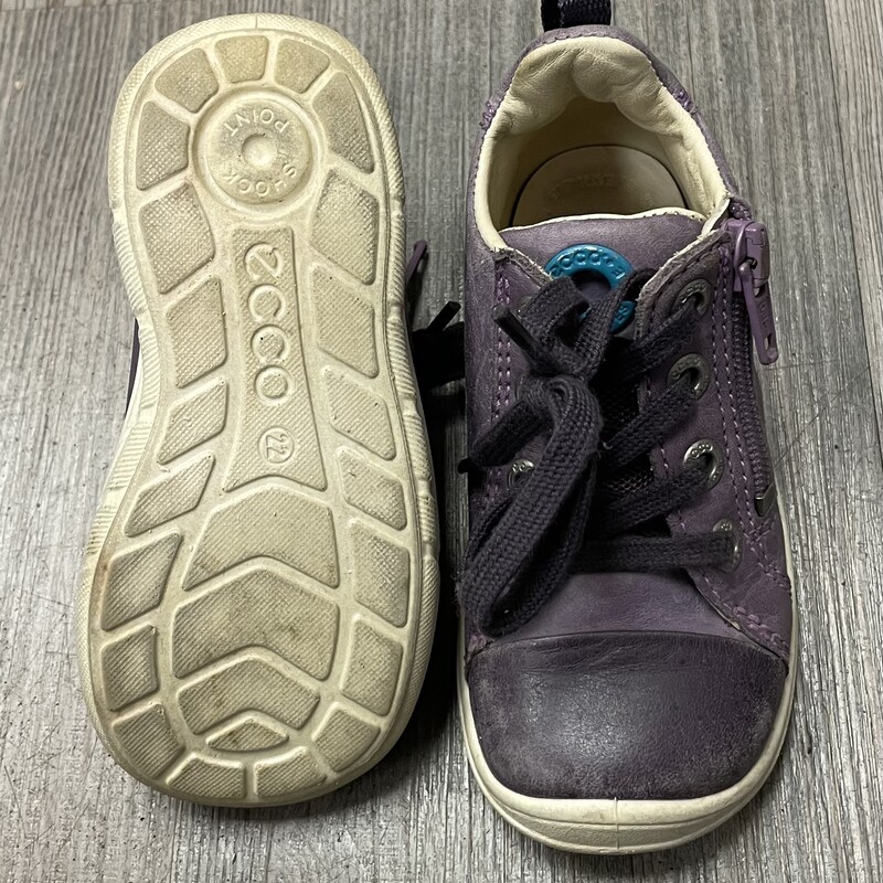 Ecco Low Cut Zip Shoes, Purple, Size: 6-6.5T