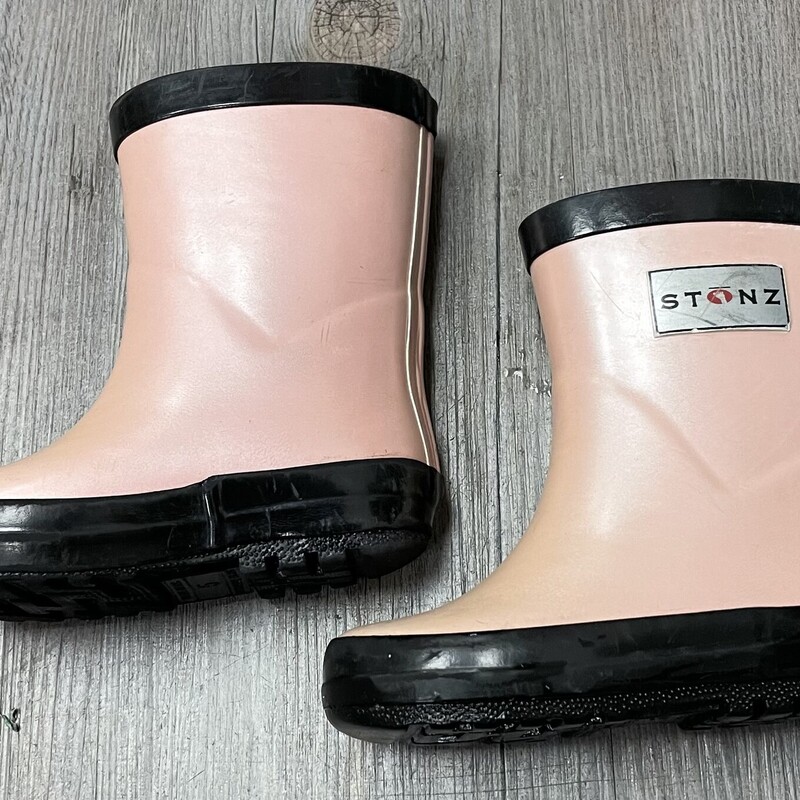 Stonz Rain Boots, Mrtallic  Pink, Size: 5T