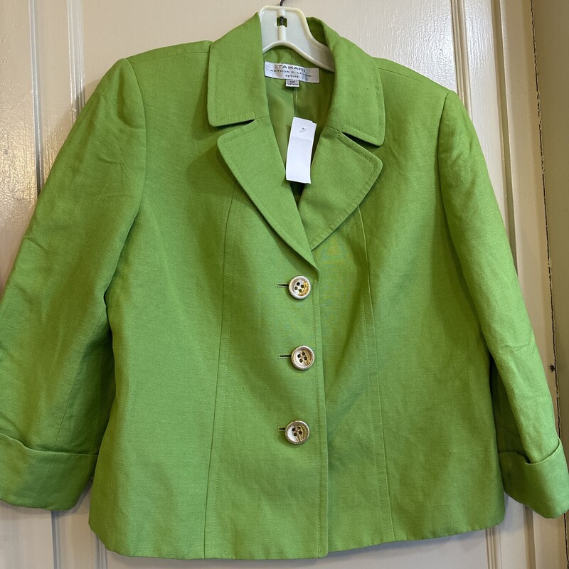 Tahari Blazer, Green, Size: 10PET
All Sales Are Final
No Returns

Shipping Available
 or
 Pick Up In Store Within 7 Days of Purchase

Thank You<3