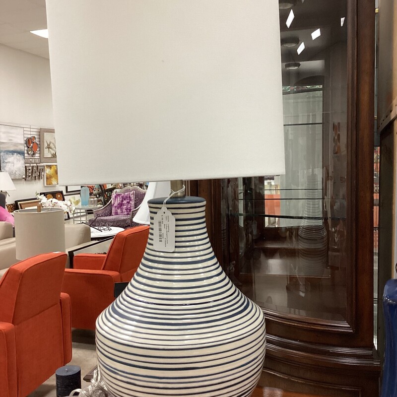Lamp Striped Lines, Blue, White
30 in t