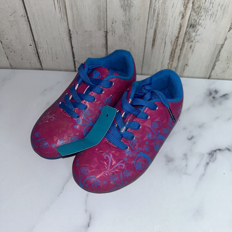 9 Pink/Blue Printed Cleat