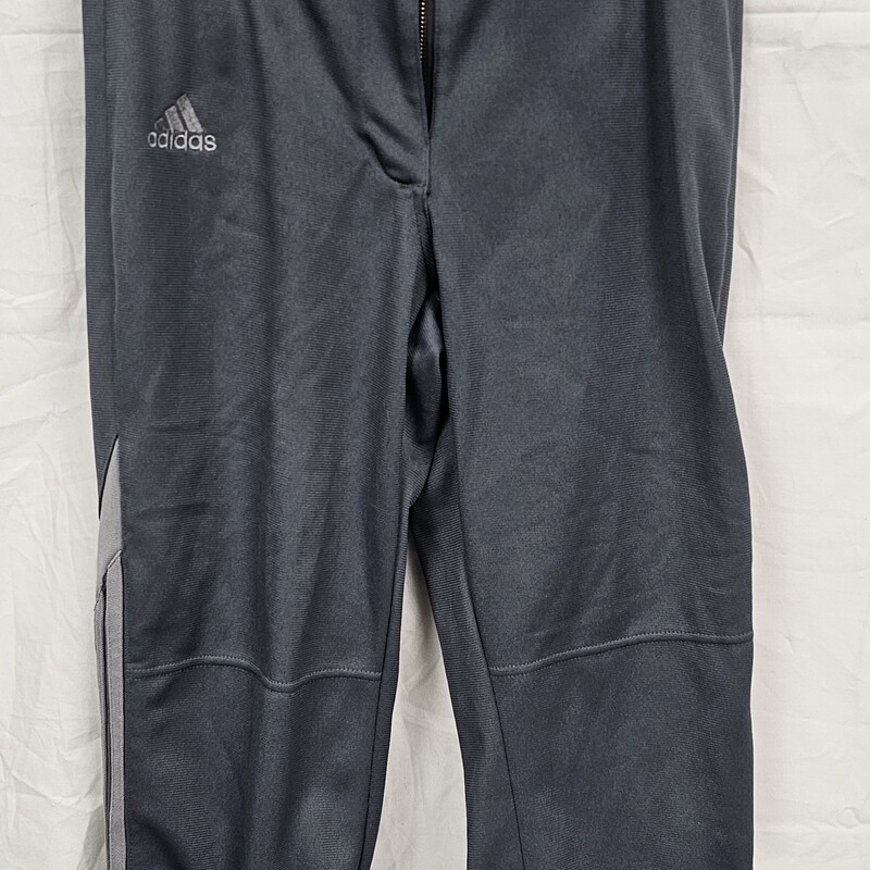Pre-owned Adidas Button Up Softball Pants, Gray, Size: S