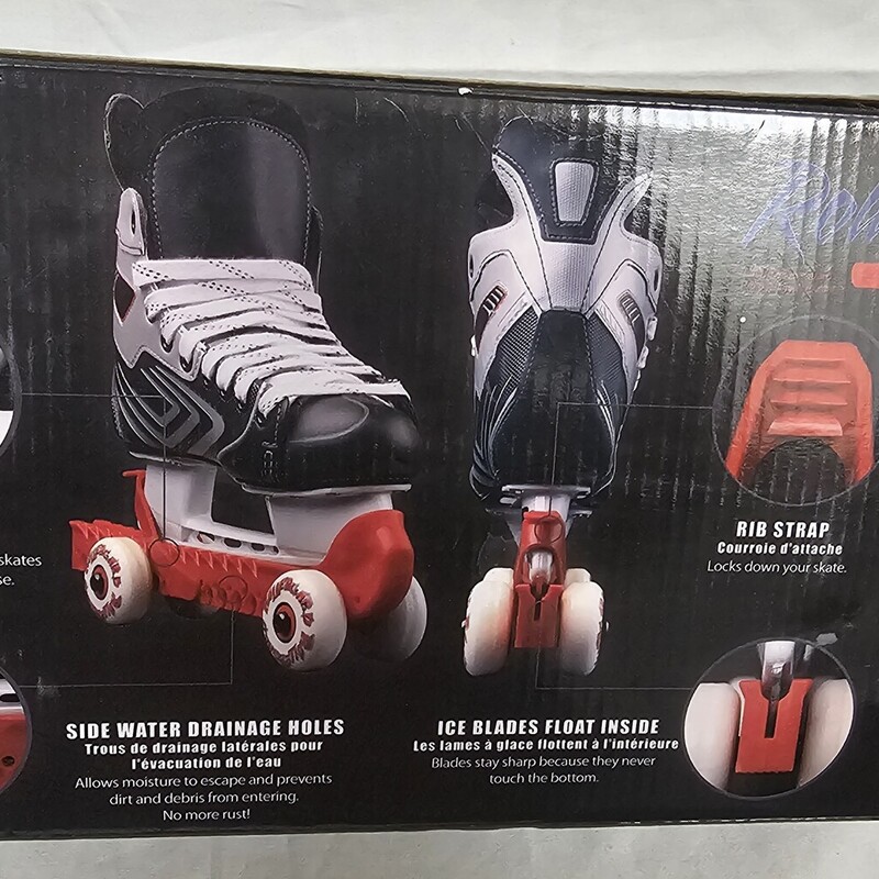 Rollergard Rolling Hockey Skate Guards, Red, adjustable.  New, have been assembled but not used. Box slightly damaged.  MSRP $59.99
