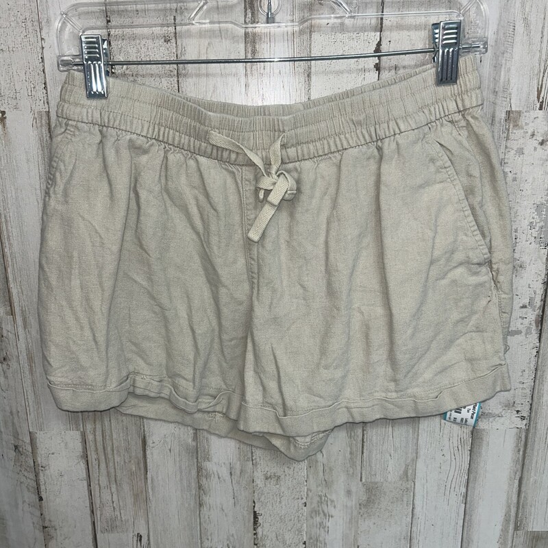 S Tan Linen Shorts