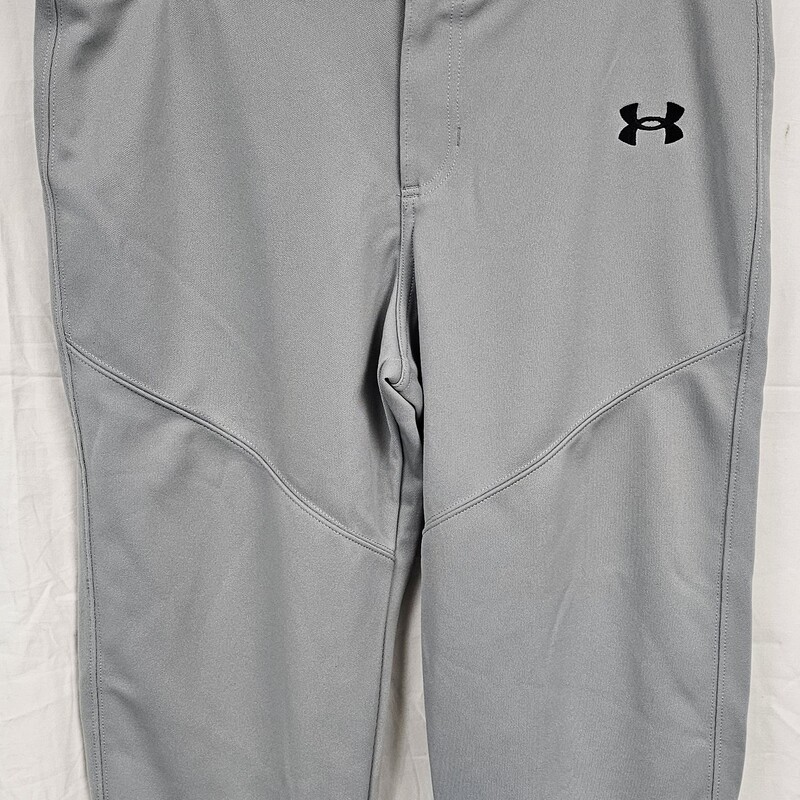 NEW Under Armour Tapered Fit Baseball Knicker Pants, Gray, Size: Yth XL