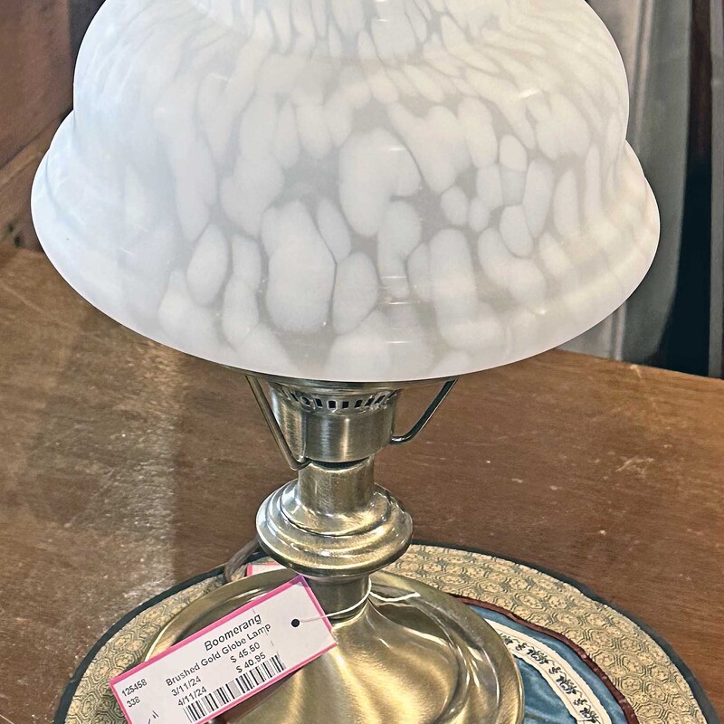 Brushed Gold Globe Lamp
