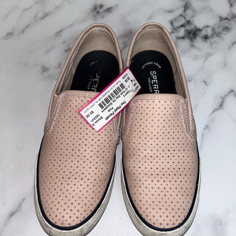 A7 Pink Slip On Sneakers