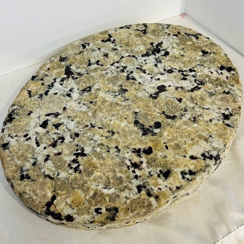 Oval Granite Slab Lazy Susan
Brown Tan Cream Size: 15 x 12W
