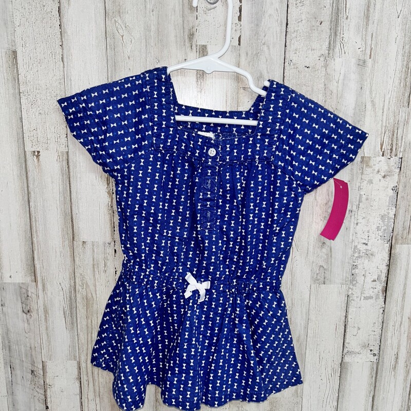3T Blue Printed Tunic, Blue, Size: Girl 3T