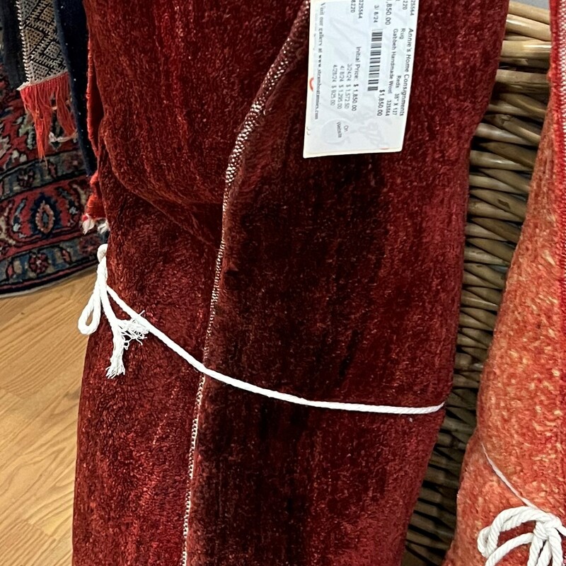 Gabbeh Handmade Wool, Reds
35in x 127in